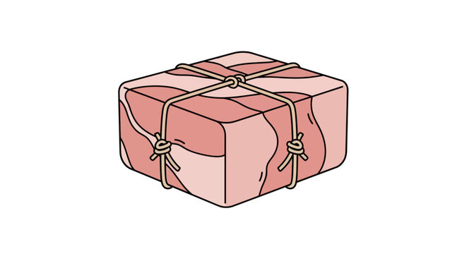 A wrapped pink gift box present.