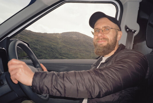 Driver on a countryside road