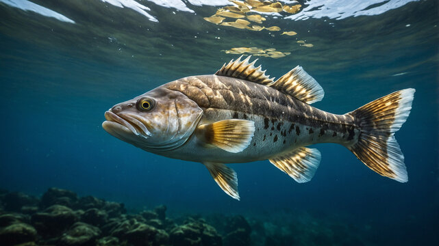 tropical cod fish in water