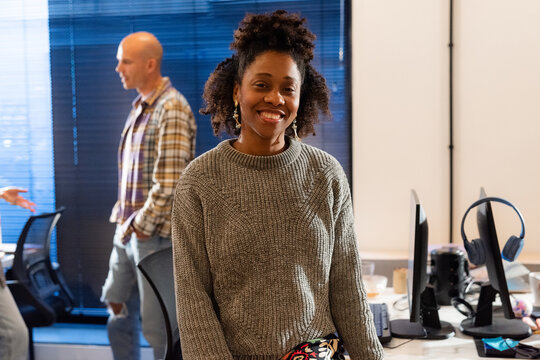 Portrait of happy office worker 