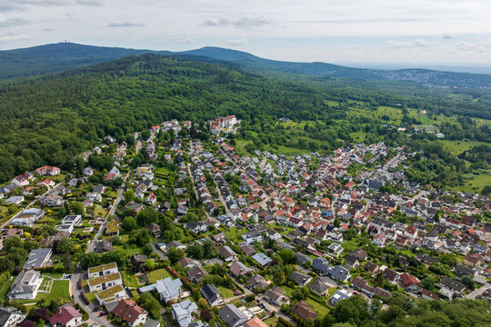Kelkheim-Ruppertshain and the Atzelberg Mountain in the Main-Taunus district of Hesse, Germany