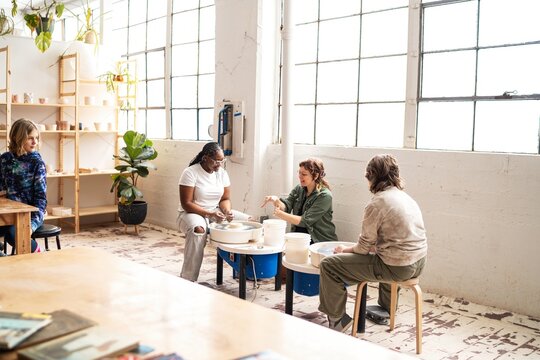 Pottery Class in Ceramic Studio