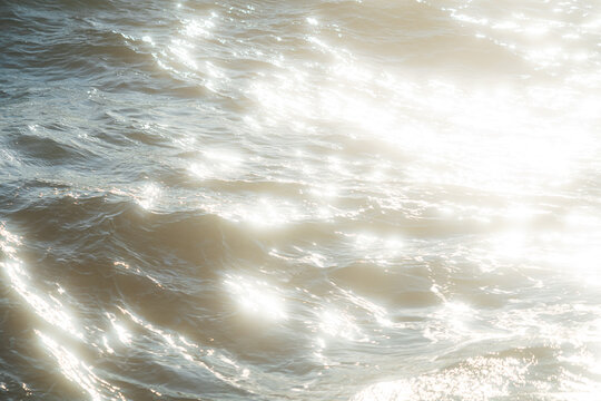  Sunlight reflecting on gentle sea waves