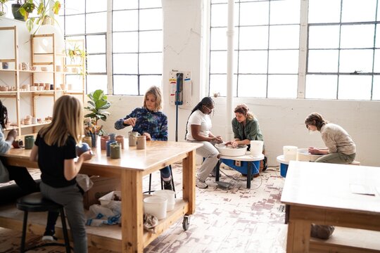 Busy Ceramic Studio Class