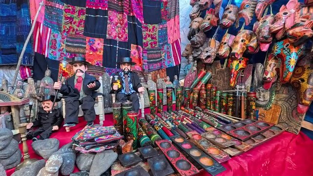 Chichicastenango, Guatemala, Mayan masks and ceremonial objects