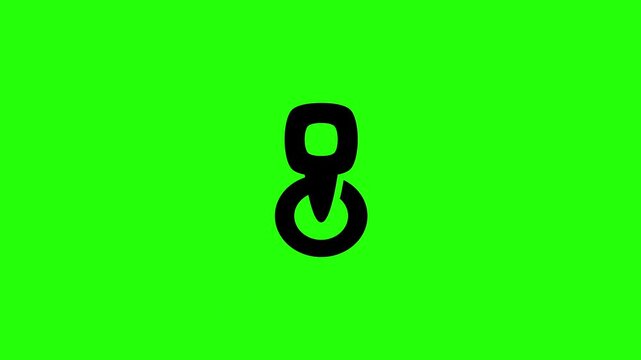Beautiful 4K video of a modern geometric drop pointer map marker emblem bouncing fluidly. Lively popup asset ideal for local directory city address web.