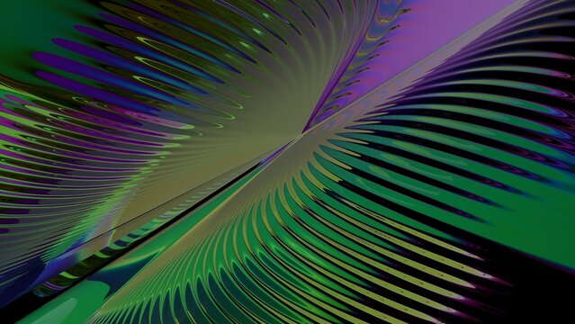 Bright colored and abstract shape.