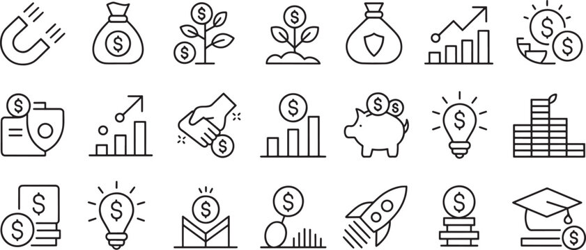 Doodle Pattern of Numbers, Currency Symbols, and Math Operators Drawn with Thin Gray Lines on Blue Texture