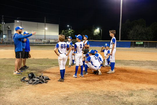 Baseball coaches and players