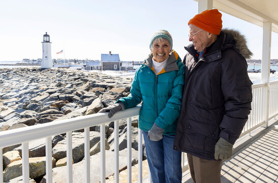 Coastal New England fun Travel Coast Senior couple 