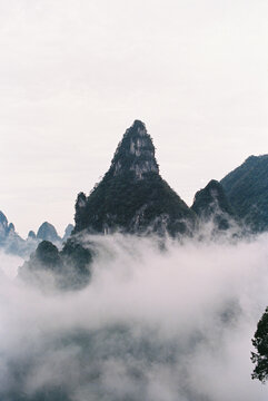 Misty Karst Peaks, Tianmen Mountain China