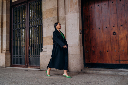 Portrait of a woman in the city