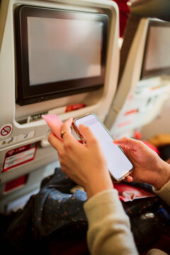 Traveling on a Flight and Using a Phone