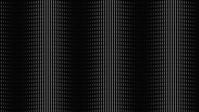 Abstract monochrome digital wave pattern of vertical dashed lines