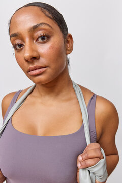 Woman exercising with a stretch band