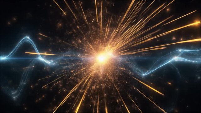 Futuristic Speed of Light Hyperdrive Zoom with Blue Energy Wave Function