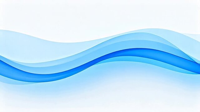 Blue wave design on white background
