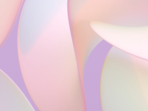 Colorful Abstract Shapes Create a Smooth Design on a Purple Background