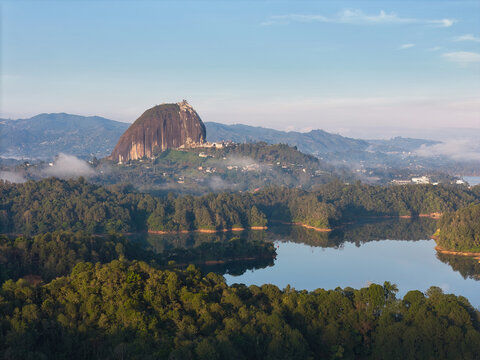 Guatape, Piedra del Penol, and its reservoir landscape