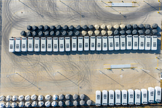 Industrial equipment storage yard