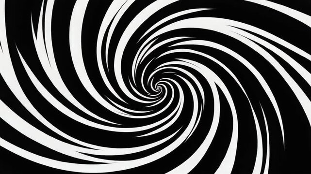 Dynamic Hypnotic Vortex Motion Graphics with Swirling Geometric Cartoon Effects and Black White Spiral Animation for Abstract Backgrounds and Digit...