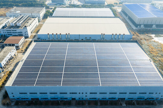 Modern industrial park aerial