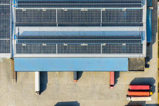 Solar panel logistics warehouse