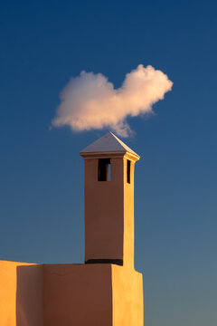 A solitary cloud.