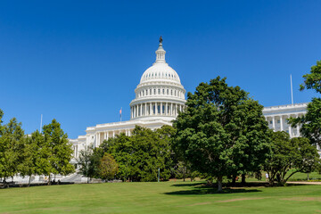 Naklejka premium United States Capitol Building on a Sunny Summer Day