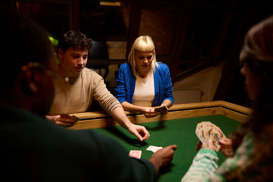 Friends Playing Cards