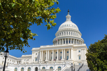 Obraz premium United States Capitol Building Under Clear Blue Sky, Washington DC