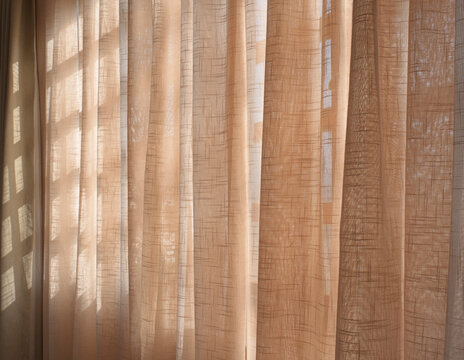 Light Filters Through Sheer Curtains in a Quiet Room