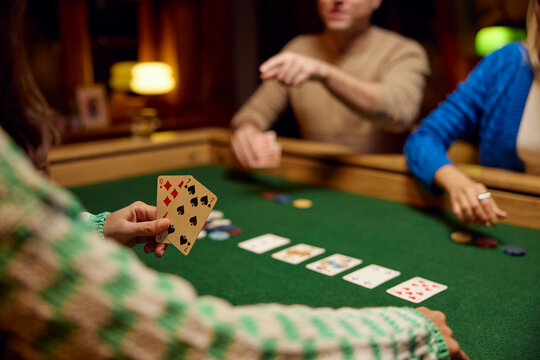 People playing poker game