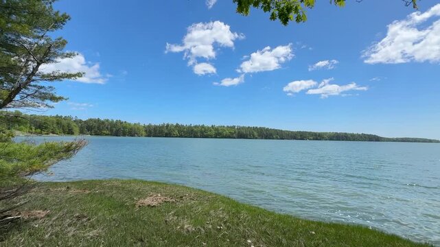 Ocean Inlet with Idle Canoe