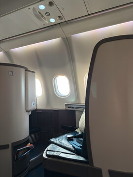 Business class plane travel