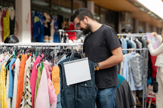 Man at an Urban Market
