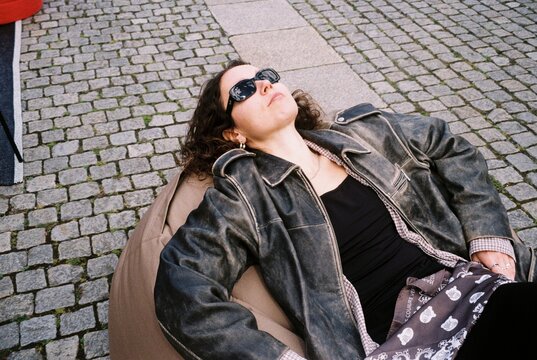 Woman Relaxing in a city