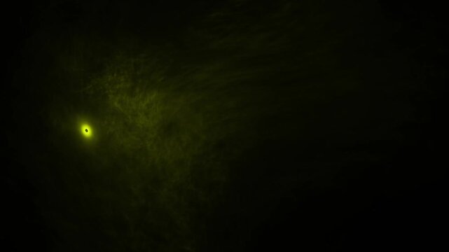 Colorful abstract smoke and fog transitions moving in black space for background
