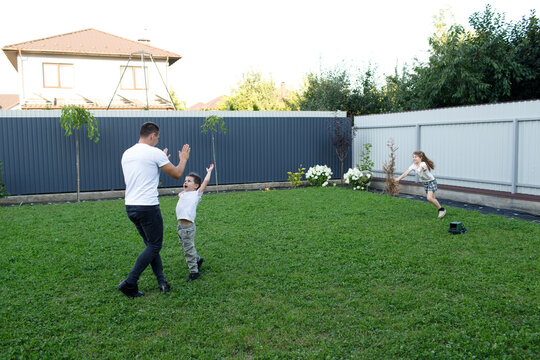 family spending time on the terrace