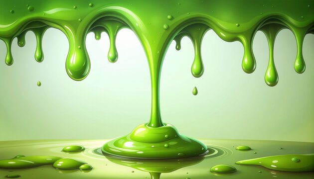 Dynamic Cartoon Effects Motion Graphics Green Slime Dripping