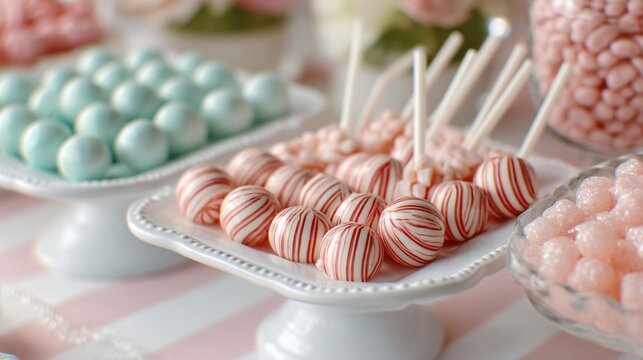 kids candy party table, colorful sweets, joyful celebration