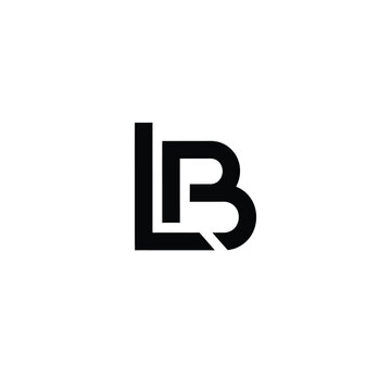 Bold black monogram letters lb on white background, keywords: lb, letters, monogram, bold, black
