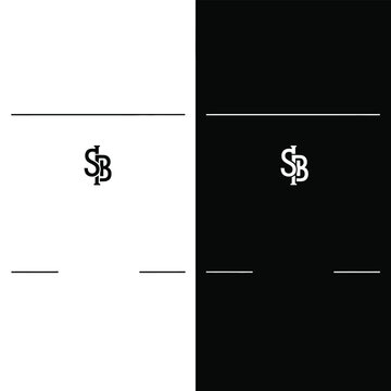Split screen black and white with sb monogram