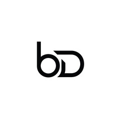 Fototapeta premium Minimalist black letter b and d on white background, keywords: letter, b, d, minimalist, black