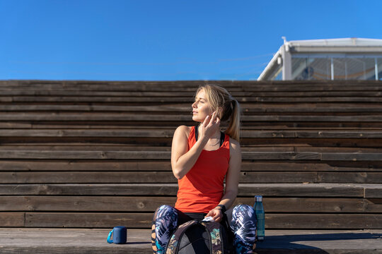 Adjusting Wireless Earbud After Workout