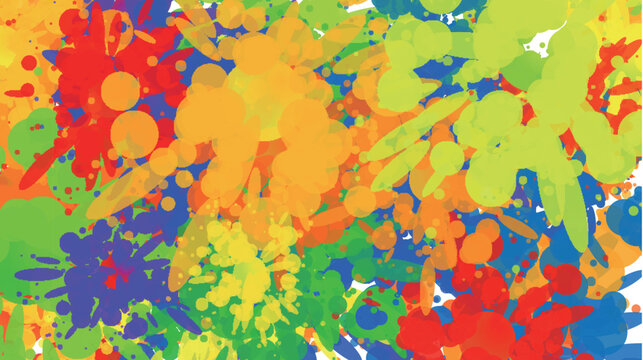 Vibrant Abstract Rainbow Paint Splatter Texture Background