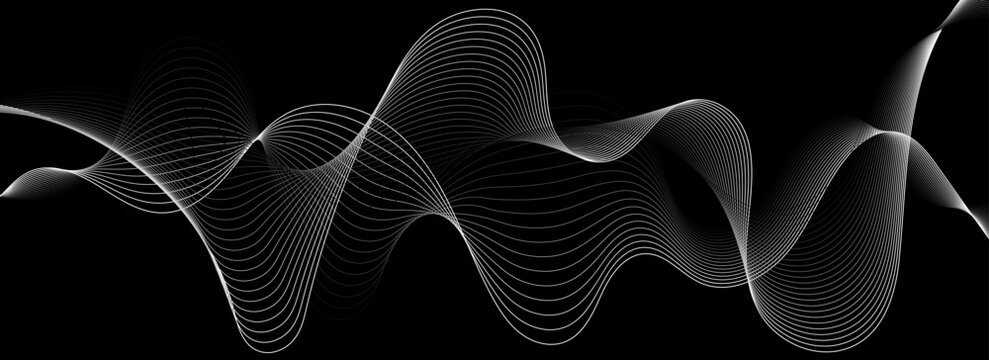 abstract geometric line pattern art vector illustration black and white wave. eps10 ilustration