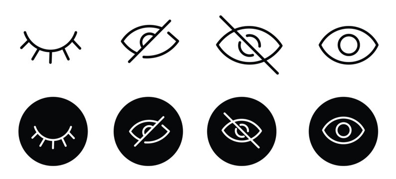 Eye Visible Icon Vector Vision Security UI Interface Design Element