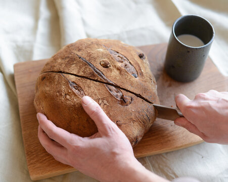 Still life with homemade bread 5