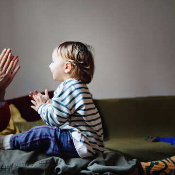 Toddler Playing With Parent 